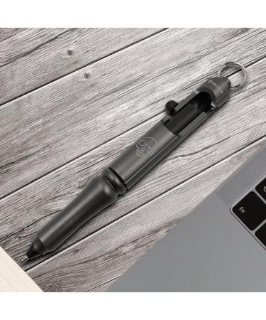 Cool Hand 4.9'' Bolt Action Pen | EDC Pocket Signature Pen | Black/Gray/Bronze Aluminum | Tactical Ballpoint Ink | Refillable | US Flag/Eagle/Skull Logo - Buy Online on GoSupps.com