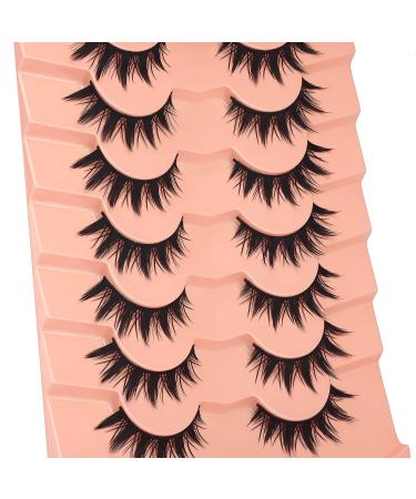 Winifred X6 Cat Eye Manga False Eyelashes - Anime Cosplay Natural Spiky Wispy Thick Japanese Style - Buy Online on GoSupps.com