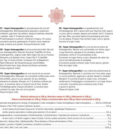 DIET FOOD Bio Ashvagandha 200 g - Buy Online on GoSupps.com