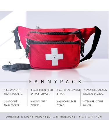 ASA TECHMED First Aid Waist Pack - Baywatch Lifeguard Fanny Pack for Emergency - Compact & Portable for Home, Car, Outdoors, Hiking, Playground, Pool, Camping & Workplace - Buy Online on GoSupps.com