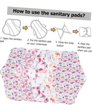Exceart Reusable Menstrual Pads for Women | Washable Fabric Sanitary Pads with Storage Bag | Amboo Hygienic & Eco-Friendly Solution - Buy Online on GoSupps.com