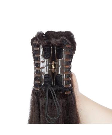 100% Remy Human Hair Ponytail Extension | 14'' Natural Black | Claw Clip-In Hairpiece for Women - Buy Online on GoSupps.com