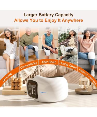 Best Cordless Knee Massager - LED Screen Infrared Heat & Vibration Relief for Pain Swelling & Stiff Joints - Portable Therapy for Family & Friends - Buy Online on GoSupps.com