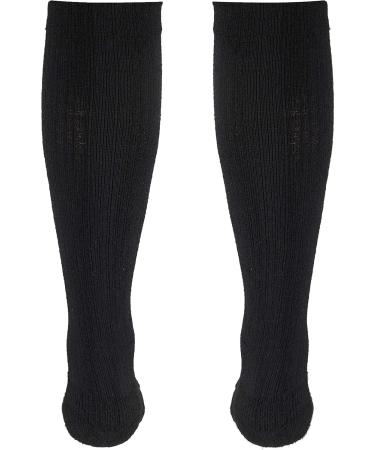 Buy Truform Compression Socks for Women - 10-20 mmHg Knee High Gym Socks (Large Black) | Optimal Support for Sport & Travel - Buy Online on GoSupps.com