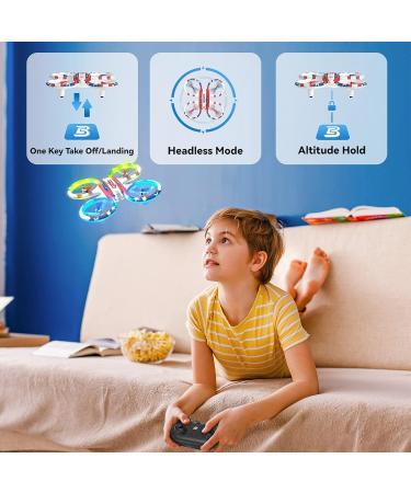 BEZGAR HQ051 Mini Drone for Kids - LED Remote Control Drone with 3D Flip | Headless Mode, 2 Speed Propeller | Small Drone for Beginners | Great Gift for Boys and Girls (Red) - Buy Online on GoSupps.com