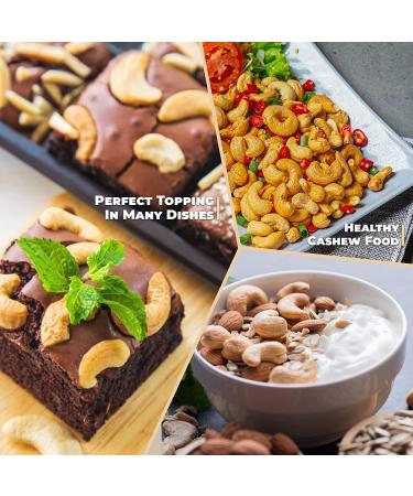 Hansia Organic Keto Kosher Vegan Cashews - 1 lb Pack - Dry Roasted Unsalted Superfood, Gluten-Free, Fresh, Healthy Snacks - High Protein, Fiber, Vitamin, and Iron - Buy Online on GoSupps.com