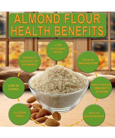 Divine Organics 16 oz Organic Almond Flour Powdered - Gluten Free, Low Glycemic, Non-GMO - 1 Pound Pack - Buy Online on GoSupps.com