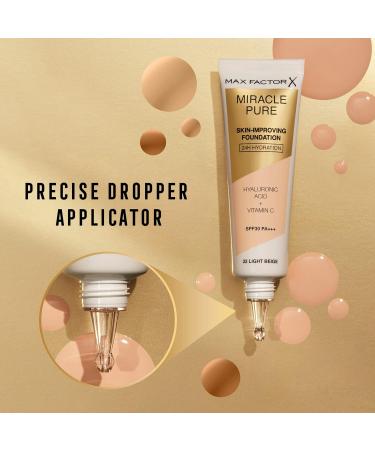 Max Factor Miracle Pure Foundation Warm Praline 89 - Lightweight Coverage for Flawless Skin - Buy Online on GoSupps.com