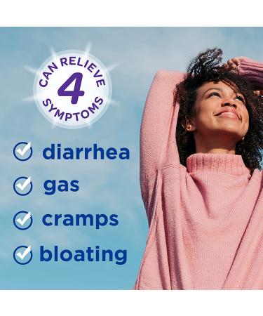 Imodium Multi-Symptom Relief Caplets - 18 ct Anti-Diarrheal Meds with Loperamide Hydrochloride and Simethicone for Diarrhea, Gas, Bloating, Cramps - Buy Online on GoSupps.com