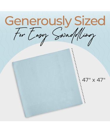 Fern & Avery Swaddle Blankets - Gender Neutral Muslin Swaddles for Baby Boy or Girl - Set of 2 Rainbow Blue Newborn Essential Receiving Blankets - Buy Online on GoSupps.com