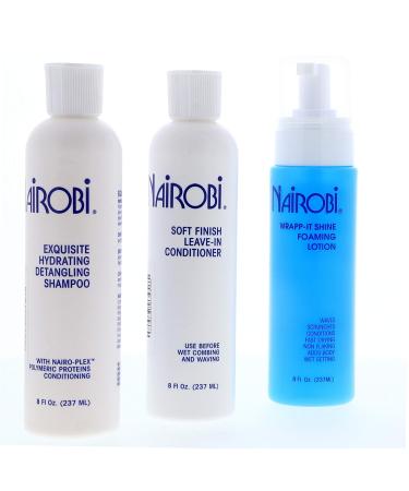 Nairobi Exquisite Hydrating Detangling Shampoo & Conditioner Set Best Moisturizing Hair Care for All Hair Types | International Shipping Available - Buy Online on GoSupps.com