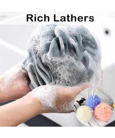 5 Pieces Soft Durable Shower Sponge Set - Luffa Exfoliating Body Scrubber for Deep Cleansing & Foaming Massage - Perfect for All Skin Types - Buy Online on GoSupps.com