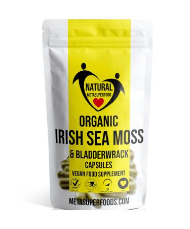 Sea Moss and Bladderwrack 60 Capsules (3600mg) High Potency | Vegan | Non GMO | No Binders No Fillers No Additives | Dr Sebi