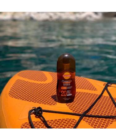 Carroten OmegaCare Tanning Oil SPF 20 150 ml - Tan Accelerator with Sun Protection - Sun Tan Spray with Omega Fatty Acids - Spray Sunscreen with Carrot and Coconut Oils - Buy Online on GoSupps.com