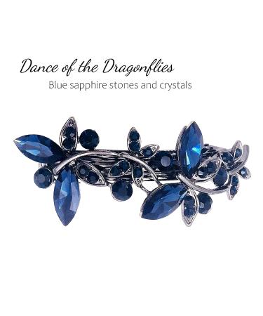 Vintage Silver French Barrette Set with Rhinestone & Pearl Detail - 4PCS Hair Clip Accessories for Women - Buy Online on GoSupps.com