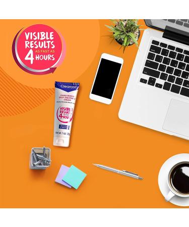 Clearasil Rapid Rescue Spot Treatment Cream 1 oz - Fast Acne Relief - Buy Online on GoSupps.com