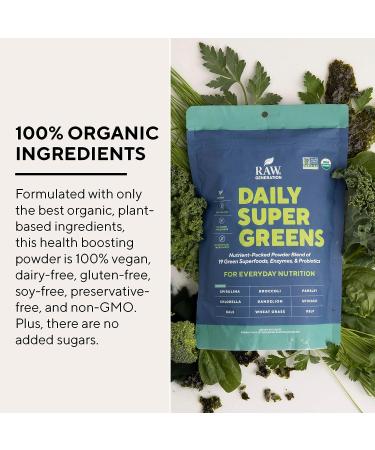 RAW Generation Daily Super Greens Detox Powder - 19 Green Superfoods Blend for Daily Wellness & Gut Health - Buy Online on GoSupps.com