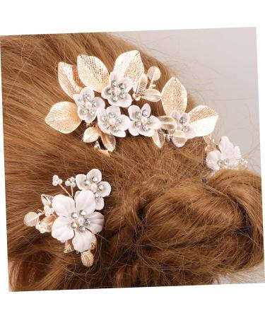 HONMEET 1 Set Leaves and Flowers Hair Comb Decorative Hair Clips Headgear Decorative Hair Combs Tiara Suits for Women Hair Accessories Wedding Hair Pins Hair Holder Zinc Alloy - Buy Online on GoSupps.com