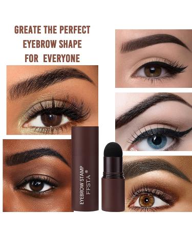 FFSTA Brow Stamp Stencil Kit - 13 Piece Set in Dark Brown - Buy Online on GoSupps.com