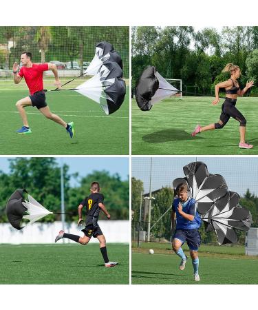 GIEMIT Running Speed Parachute - Adjustable Strap Black Training Parachute for Speed and Acceleration Training - Buy Online on GoSupps.com