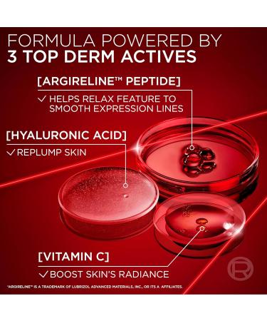 L'Or al Paris L Or al Paist XXL TriPeptide Serum reinforcing and filling antiageing facial serum 3in1 effect with argireline peptides hyaluronic acid & vitamin C Revit Laser Amazon Excluster 1 x 50 ml - Buy Online on GoSupps.com