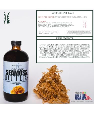 Gennaio Naturals Immune Digestive and Antioxidant Pack- Blackseed/Soursop/Sea Moss Bitters 16 oz Bottles 3-Pack - Buy Online on GoSupps.com