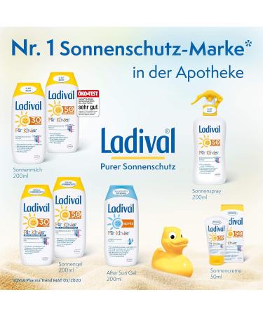 Ladival Children Sun Protection Gel & Aprs Lotion Set - LSF 50+ - Hypoallergenic Fragrance-Free No Colorants or Preservatives - 200ml Each - Ideal for Allergic Skin - Buy Online on GoSupps.com
