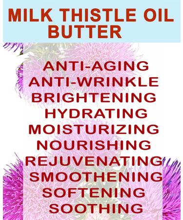 Botanical Beauty MILK THISTLE OIL BUTTER Silybum marianum 100% Natural for FACE SKIN BODY HAIR NAILS Foot Care. Foot Oil butter Skin Moisturizer (8 Fl Oz) 8 Fl Oz (Pack of 1) - Buy Online on GoSupps.com