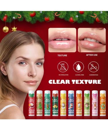 Christmas Moisturizing Lip Gloss Set 10 Pieces Christmas Lip Balms Merry Christmas Lip Balm Lip Gloss Lip Hydration Lip Care Christmas Stocking Filler - Buy Online on GoSupps.com