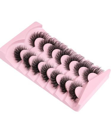 Dramatic Cat Eye Fake Lashes - 7 Pairs Pack, Faux Mink, Wispy & Fluffy, 8D Volume, Reusable & Cruelty-Free - Fox Eye Style - Buy Online on GoSupps.com