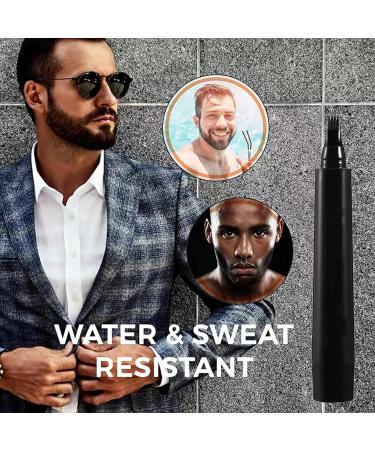 Beard Pen 2Pcs - Waterproof & Sweatproof Men's Beard Pencil Filler for Shaping & Enhancing - Define & Sharpen Hair, Beard, Mustache & Eyebrows (Black) - Buy Online on GoSupps.com