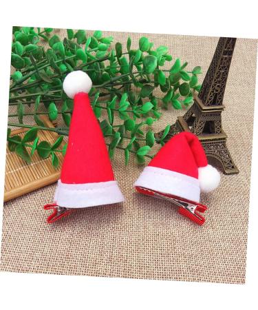 minkissy Hairpin Headgear Hair Barrettes for Girls Mini Hair Clips for Girls Mini Barrettes Santa Hat Hair Pin Christmas Hairpin Holiday Hair Pins Adorable Xmas Barrettes Xmas Hair Pin Iron - Buy Online on GoSupps.com