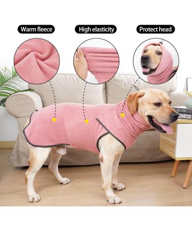 Lianzimau Dog Sweater - Warm Fleece Winter Coat for Large & Medium Dogs - Stylish Pink Jacket for Small Breeds - Perfect for Cold Weather - Buy Online on GoSupps.com