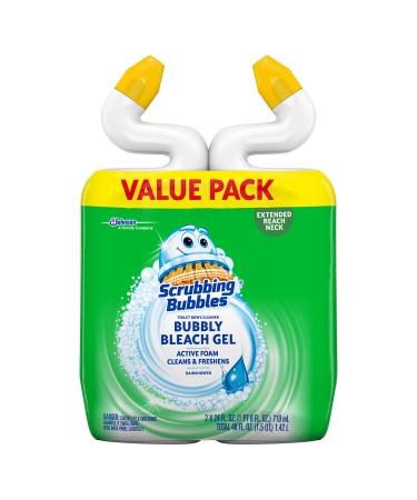 Scrubbing Bubbles Bubbly Bleach Gel Toilet Bowl Cleaner, Rainshower, 1 Squeeze Bottle, 24 oz - Buy Online on GoSupps.com