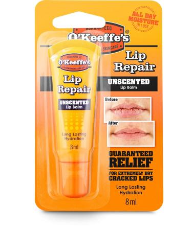 OKeeffe's Lip Repair Tube Unscented 8 ml - Soothing & Healing Lip Care | Shop Internationally - Buy Online on GoSupps.com