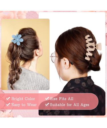 XINRUI 12 Pcs Large Claw Clips Variety Pack for Women - 4.4 Inch Hair Clips Banana Clips Matte Jaw Clip 90's French Design Barrettes Accessories for Women Girls - Buy Online on GoSupps.com