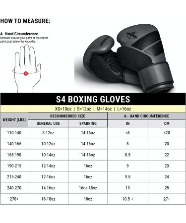 Hayabusa S4 Boxing Gloves 16oz - Large Black (Men and Women) | Premium Quality - Buy Online on GoSupps.com