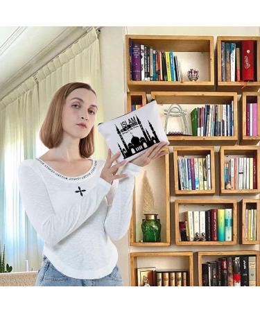 Levlo Islam Allah Cosmetic Bag - Islamic Religious Gift for Women & Girls | Zippered Makeup Bag - 'Islam is My Deen Jannah is My Dream' - Buy Online on GoSupps.com