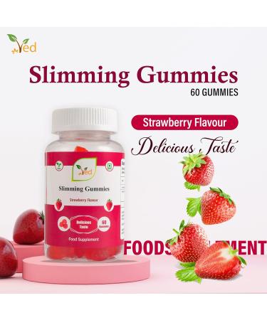 Ved SLM Chews Slimming Gummies Strawberry Flavor Garcinia Cambogia with Green Coffee Extract Gummies Vegan Supplement for Men and Women 60 Chews 30 Day Supply - Buy Online on GoSupps.com