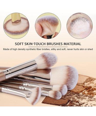 20 Pcs Professional Makeup Brushes Set - Foundation Eyeshadow Blush Brushes - Travel Kabuki Blending Concealers Face Powder Eye Makeup Brush Sets with Gift Box - Champagne - Buy Online on GoSupps.com