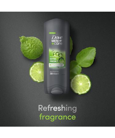 Dove Men+Care 3-in-1 Extra Fresh Body Wash for Men 250ml - 24-Hour Nourishing Micromoisture Technology - Pack of 1 - Buy Online on GoSupps.com
