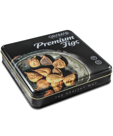 Gramas Gourmet Turkish Figs, Natural Sun-Dried Premium Figs in Tin Gift Box, Individually Wrapped, Gluten-Free Calimyrna Figs, Non-GMO, No Added Sugar, No Sulfur, No Preservatives, Kosher (11.64 oz.) 1 Pack