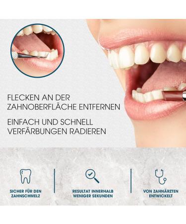 REMOS Tooth Discoloration Eraser & Plaque Remover Set - Stainless Steel Dental Mirror for Whiter Teeth - Buy Online on GoSupps.com