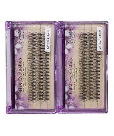 Bodermincer C Curl Individual Flare False Eyelashes 10mm - 20 Hairs/Cluster Fake Lashes Extension - Buy Online on GoSupps.com