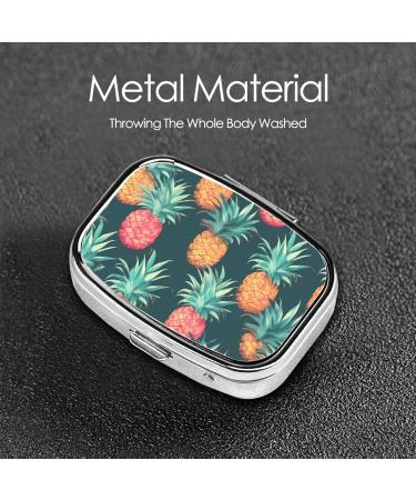 Summer Pineapple 2 Compartment Pill Case | Cute Travel Pill Organizer & Gift for Purse - Buy Online on GoSupps.com