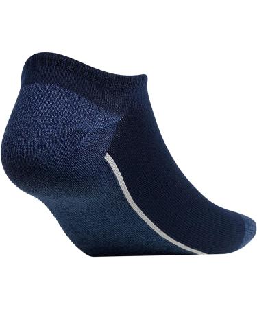 adidas Men's Superlite Linear 3 No Show Socks 6-Pack - Collegiate Navy/Wonder Steel Blue/Clear Onix Grey - Large - Buy Online on GoSupps.com