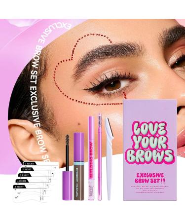  Opilroyn Eyebrow makeup kit eyebrow pencil kit - Waterproof and shatterproof eye makeup - Makeup kit with eyebrow swatch mascara eyebrow cream eyebrow trimmer - Buy Online on GoSupps.com