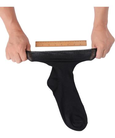 Polawind Men's Diabetic Socks 6 Pair Pack - Size 10-13 Wide, Loose Top, Ankle Socks for Edema & Neuropathy - Non-Binding, Extra Wide Diabetes Sock - Black - Buy Online on GoSupps.com