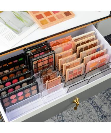 YF Eyeshadow Palette Organizer - Plastic Divided Makeup Holder for Cosmetics Storage | Transparent Small - Buy Online on GoSupps.com