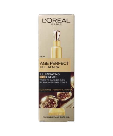Skin Expert L'Oreal Paris Age Perfect Cell Renew Illuminating Eye Cream with Cooling Applicator for Mature Skin 15 ml (Pack of 1)